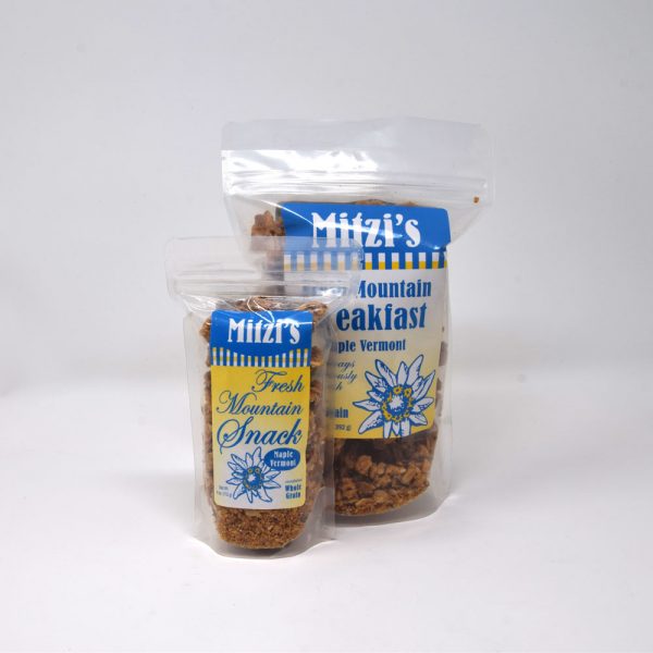 Bags of Mitzi's Fresh Mountain Foods